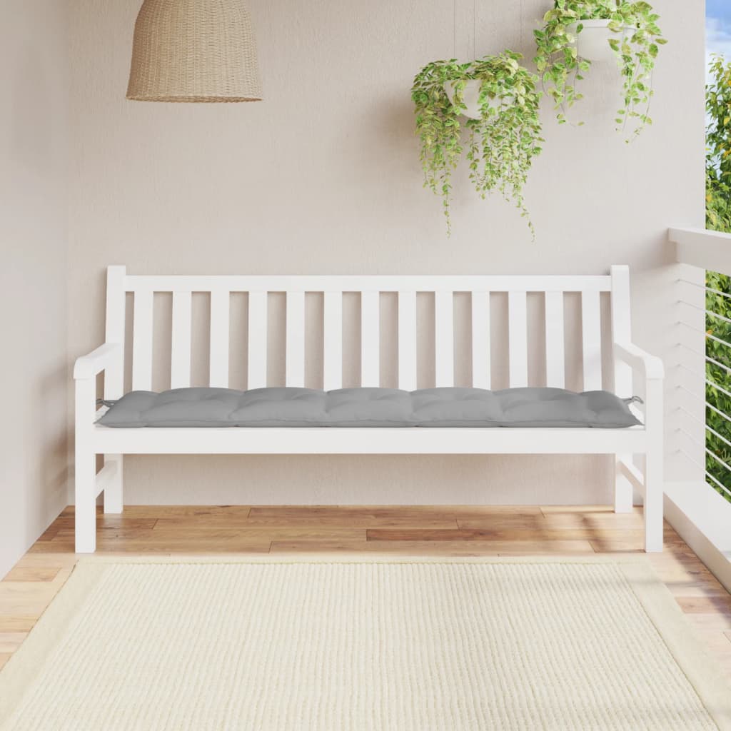 vidaXL Gartenbank-Auflage Grau 180x50x7 cm Oxford-Gewebe