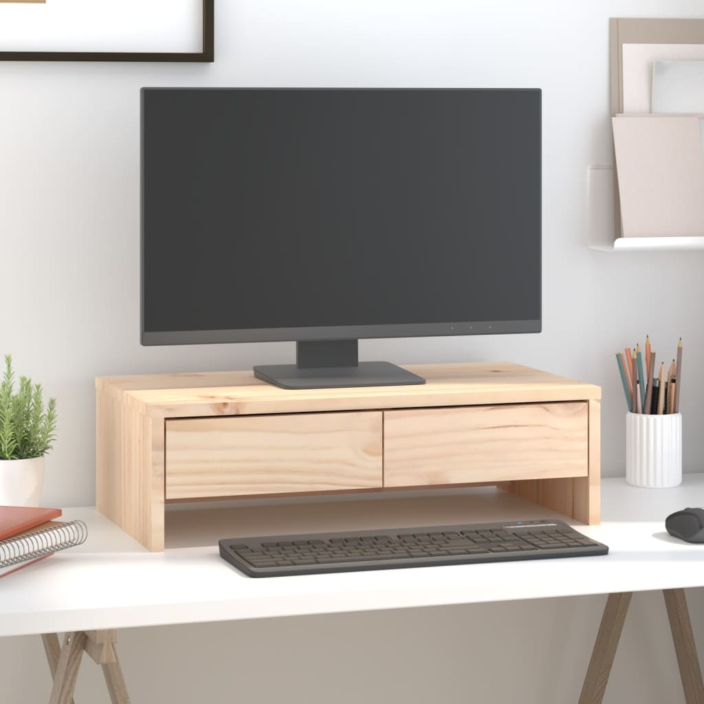 Monitorständer 50x27x15 cm Massivholz Kiefer Monitorständer 50x27x15 cm Massivholz Kiefer