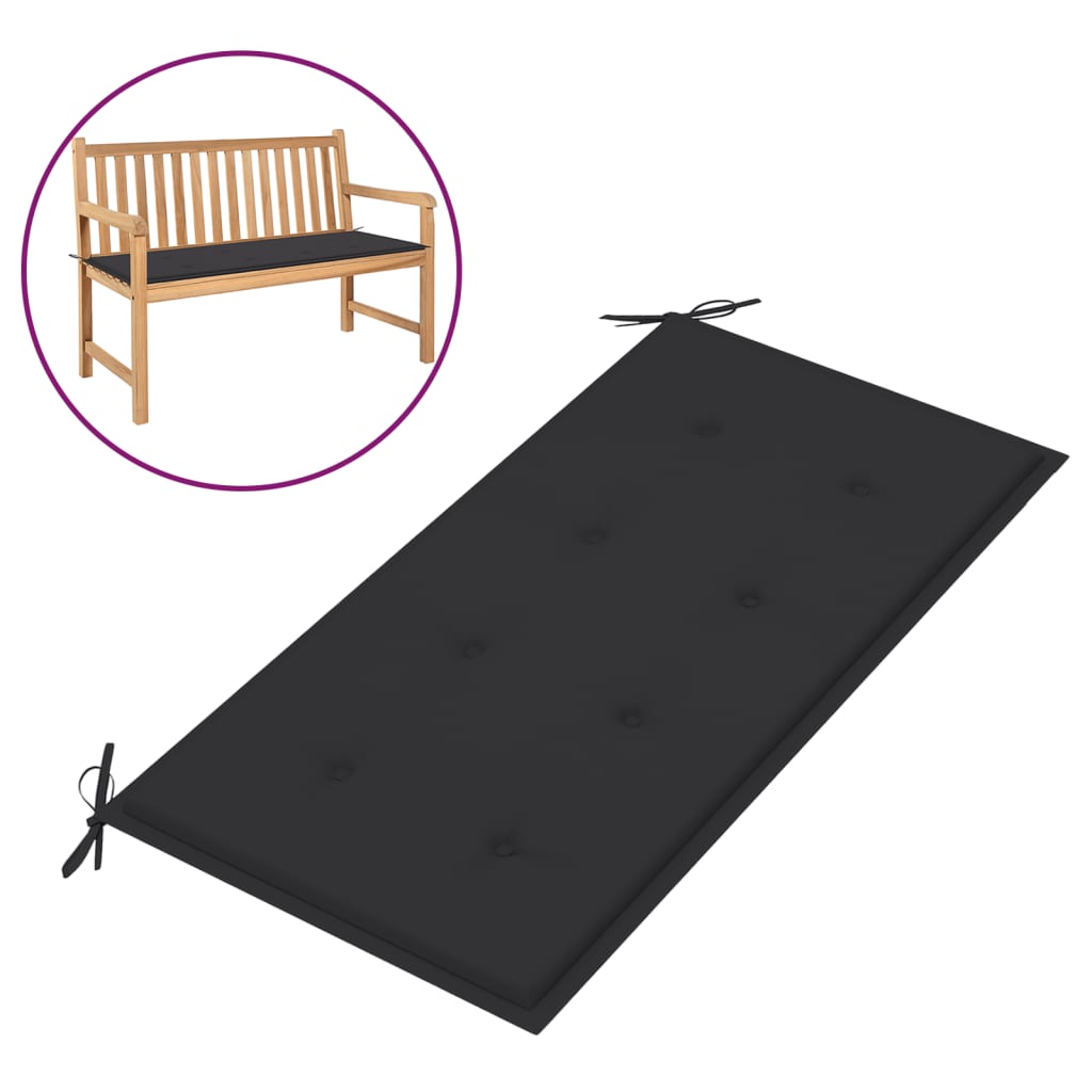 Gartenbank-Auflage Anthrazit 100x50x3 cm Oxford-Gewebe
