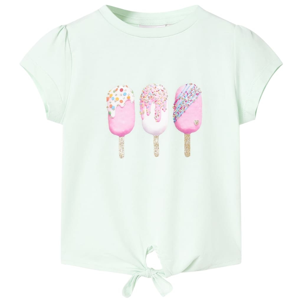 Kinder-T-Shirt Helles Minzgrün 104 Kinder-T-Shirt Helles Minzgrün 104