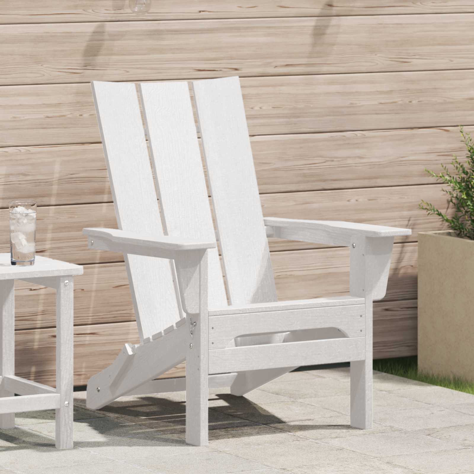 Klapp-Adirondack-Stuhl Weiß 74,5x80,5x90 cm HDPE Klapp-Adirondack-Stuhl Weiß 74,5x80,5x90 cm HDPE