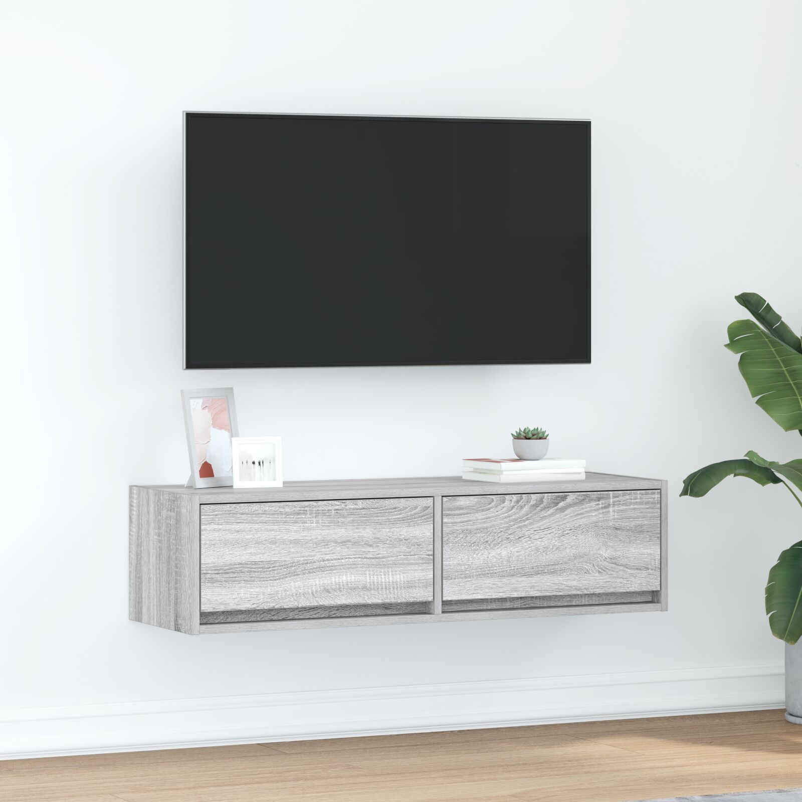 vidaXL TV-Schrank Grau Sonoma 100x31x25,5 cm Holzwerkstoff