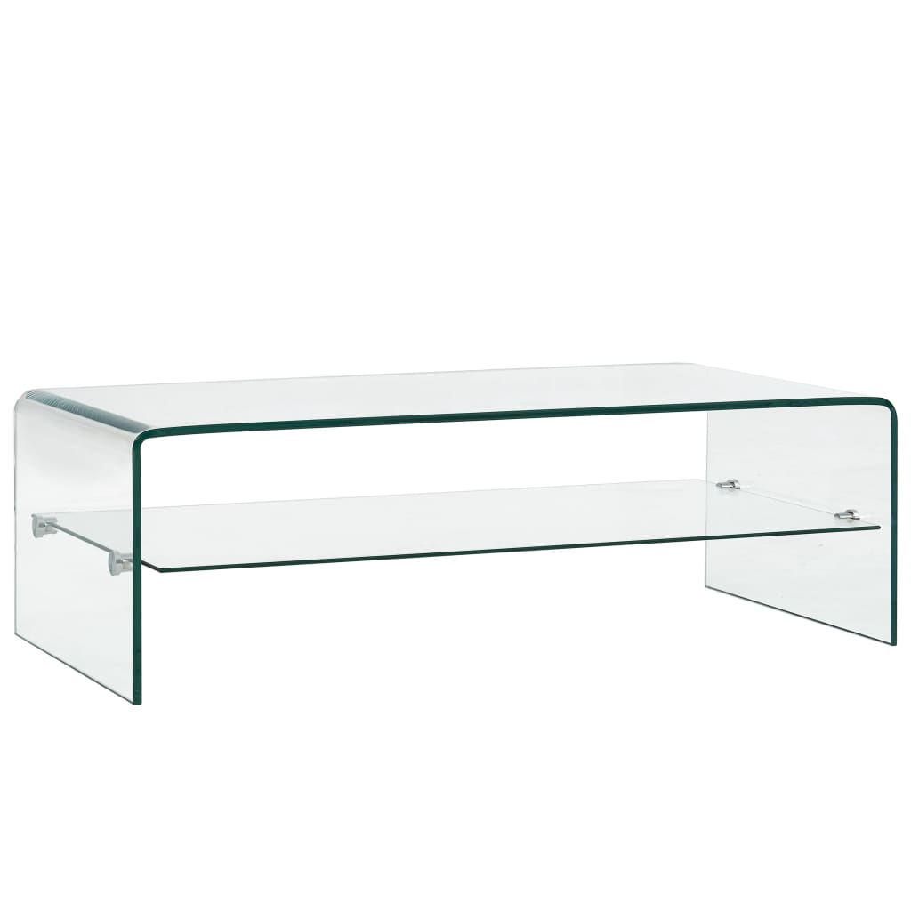Couchtisch Transparent 98×45×31 cm Hartglas