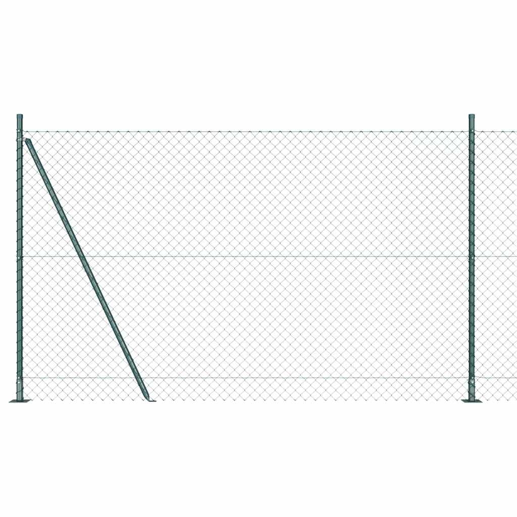 Zaunpfostenset Silber 10 x 1.4 m Verzinkter Stahl