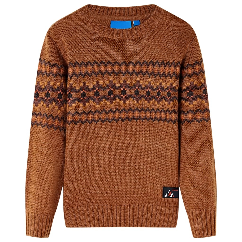 Kinderpullover Gestrickt Cognac 116