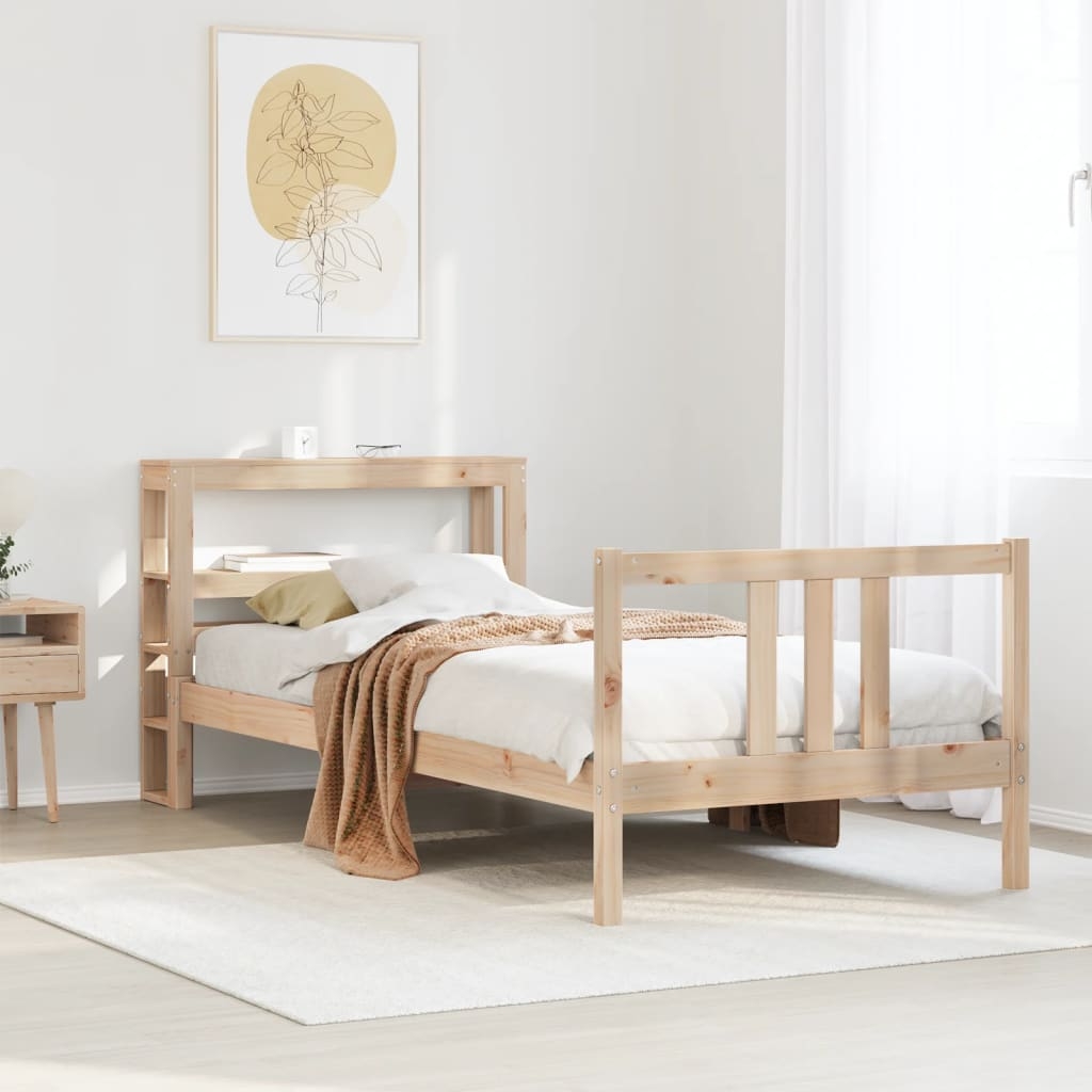 Bettgestell mit Kopfteil ohne Matratze 90x190 cm