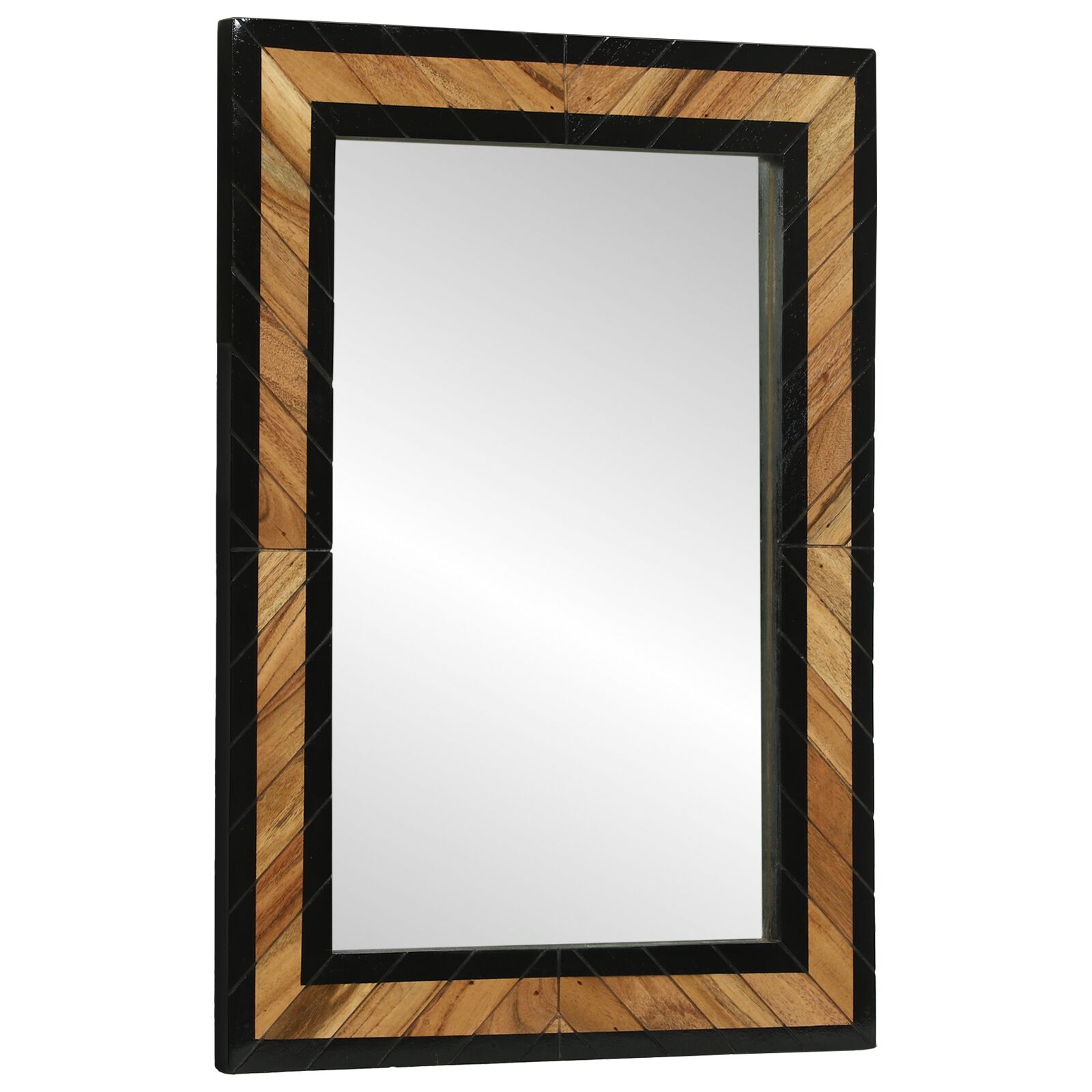 Spiegel 70x2x70 cm Massivholz Akazie