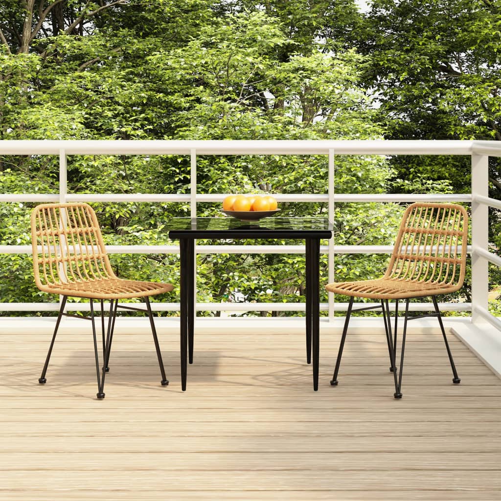 3-tlg. Garten-Essgruppe Poly Rattan 3-tlg. Garten-Essgruppe Poly Rattan