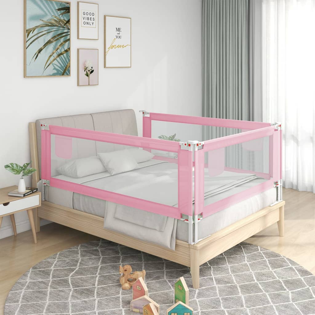 Kleinkind-Bettschutzgitter Rosa 90x25 cm Stoff Kleinkind-Bettschutzgitter Rosa 90x25 cm Stoff