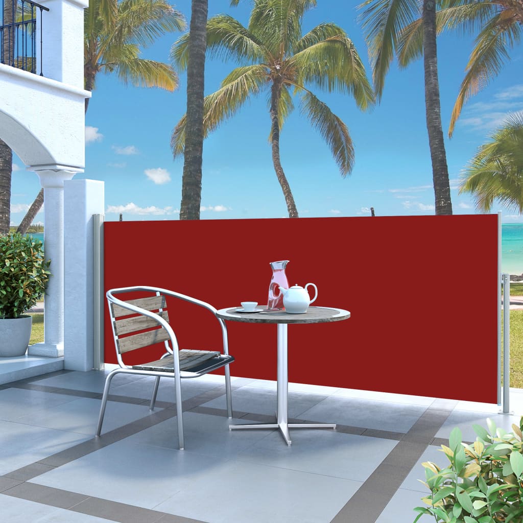 Ausziehbare Seitenmarkise 120x300 cm Rot