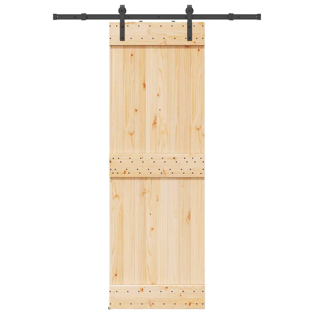 Schiebetür mit Beschlag 70x210 cm Massivholz Kiefer