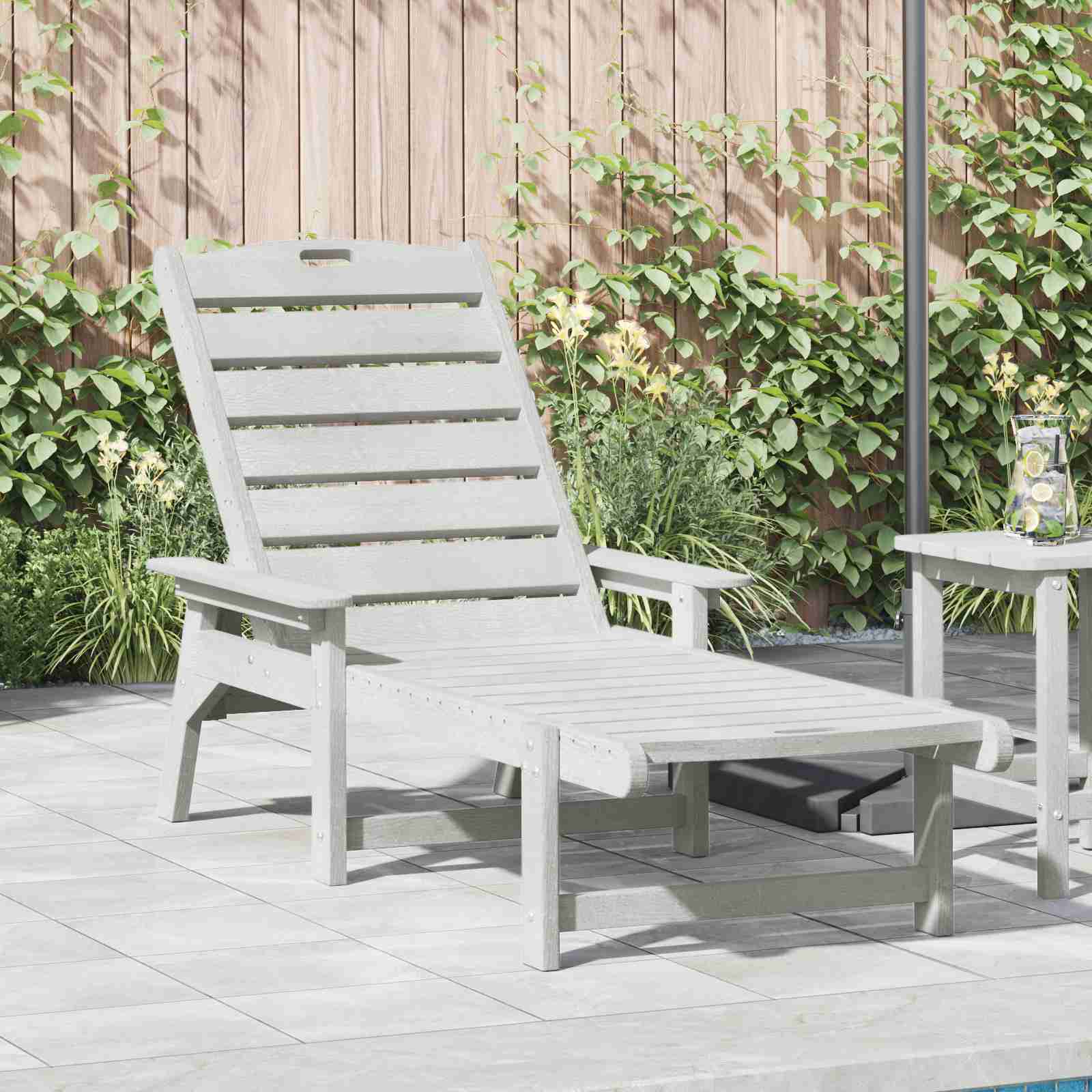 Sonnenliege Weiß 53x162x98.5 cm HDPE Sonnenliege Weiß 53x162x98.5 cm HDPE