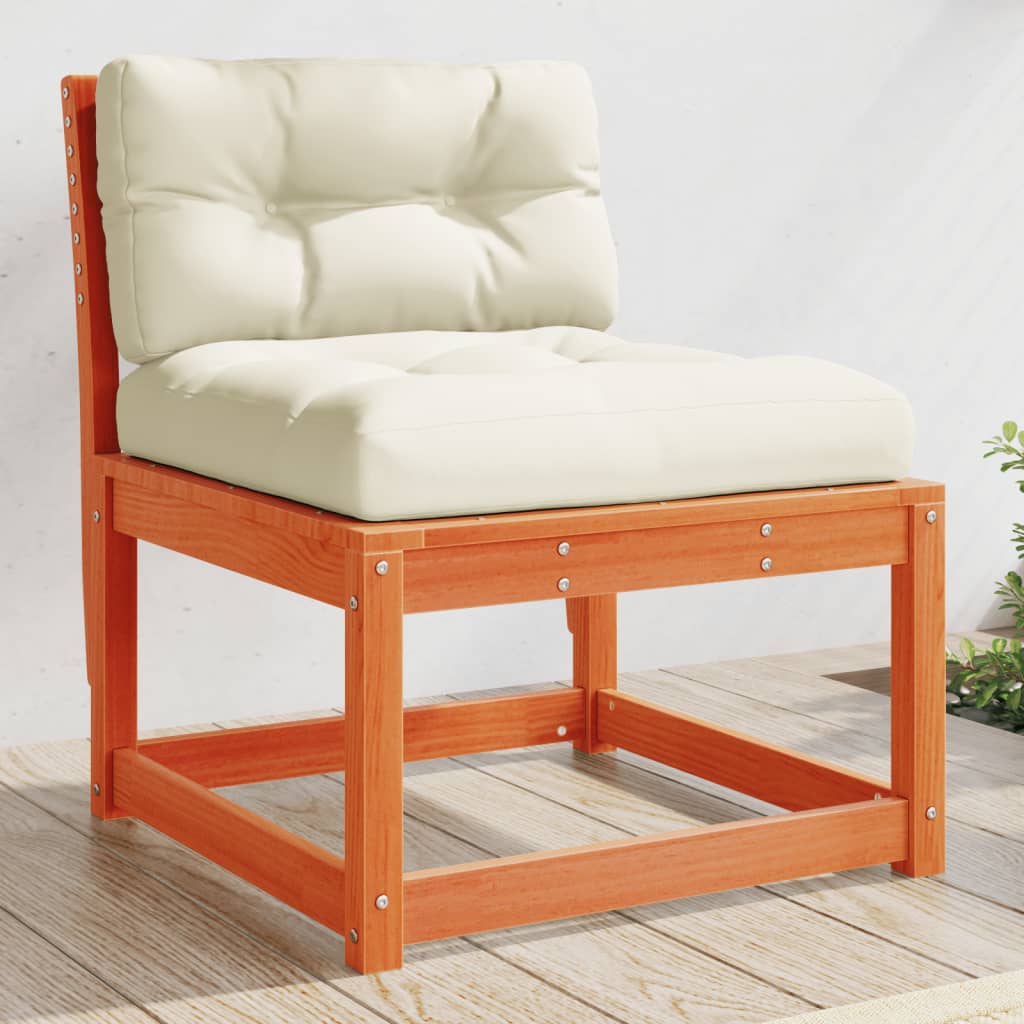 Gartensofa mit Kissen Wachsbraun Massivholz Kiefer Gartensofa mit Kissen Wachsbraun Massivholz Kiefer