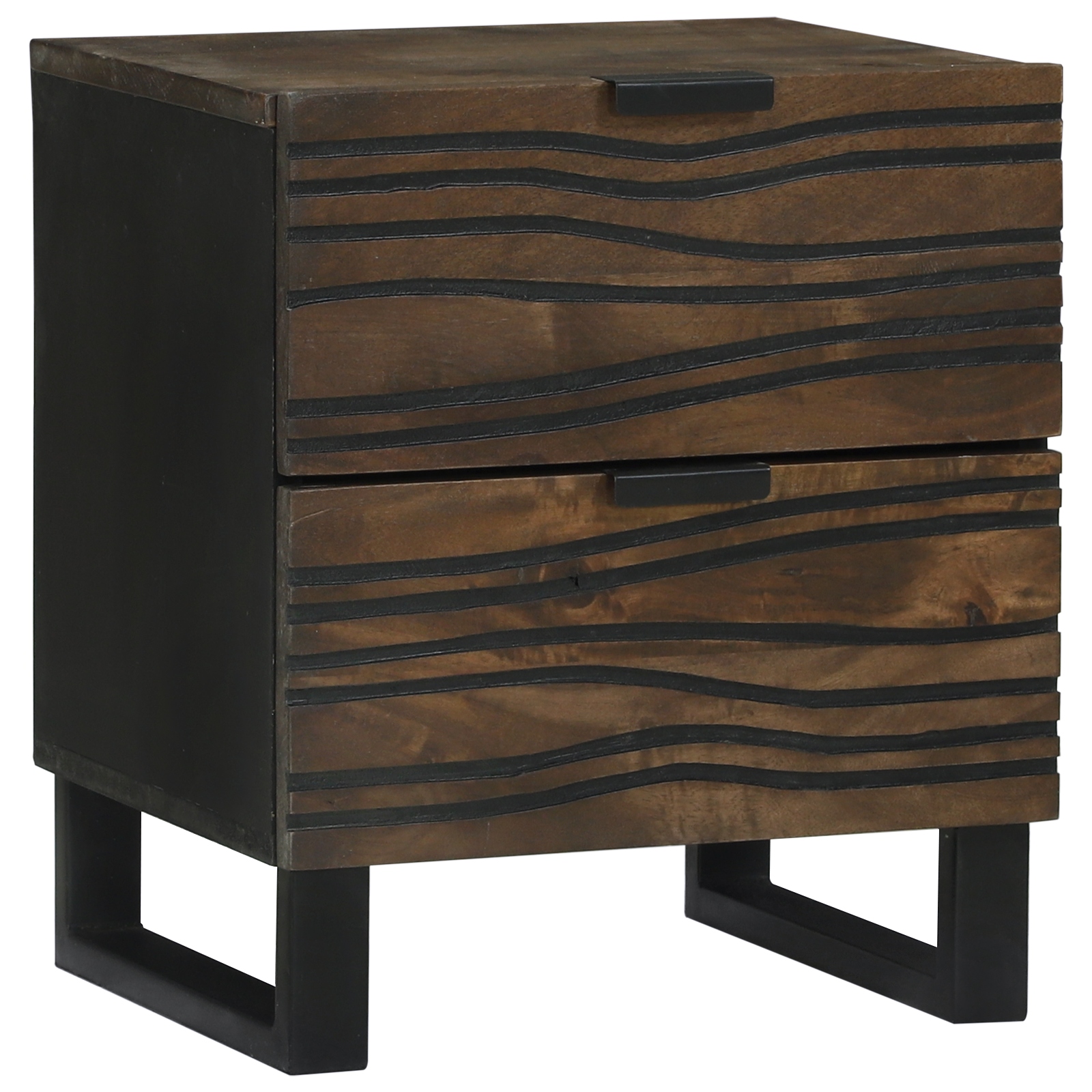 Nachttisch mit Schubladen Walnuss 40 x 33.5 x 46 cm