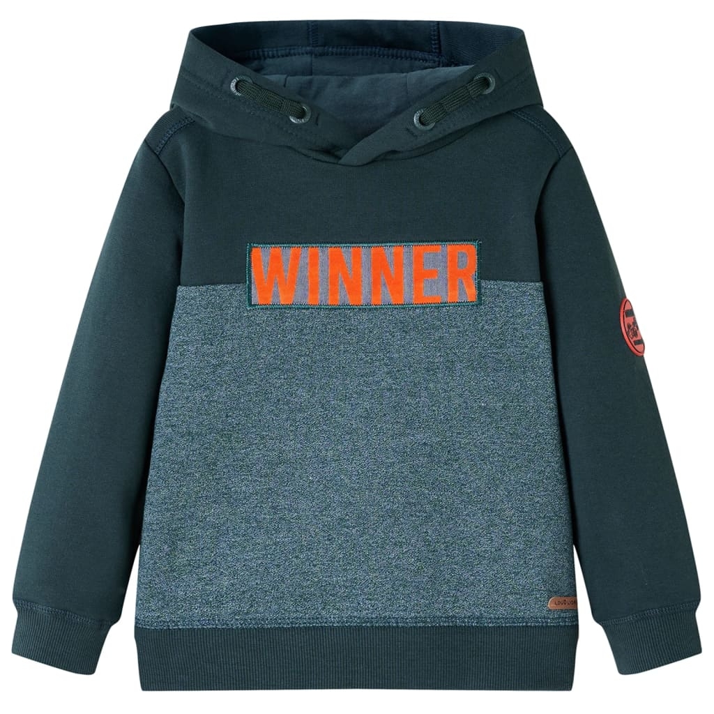 Kinder-Kapuzenpullover Dunkelgrün 116