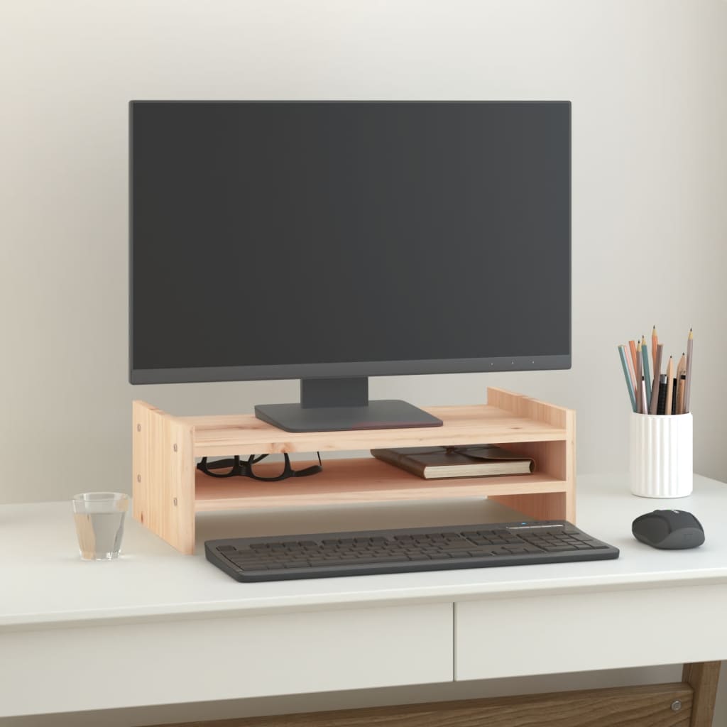 Monitorständer 50x27x15 cm Massivholz Kiefer Monitorständer 50x27x15 cm Massivholz Kiefer