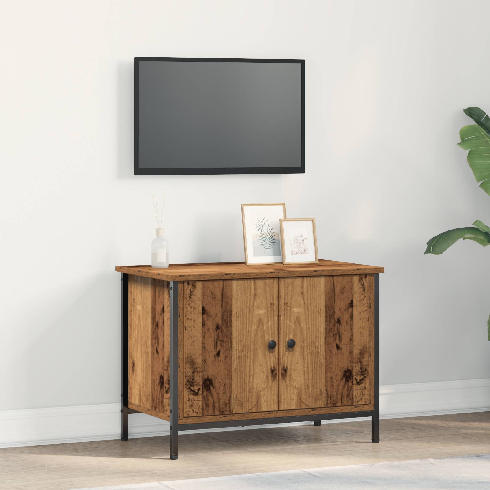 Old Wood TV Stand Altholz Holz 60 x 35 x 45 cm Langlebig