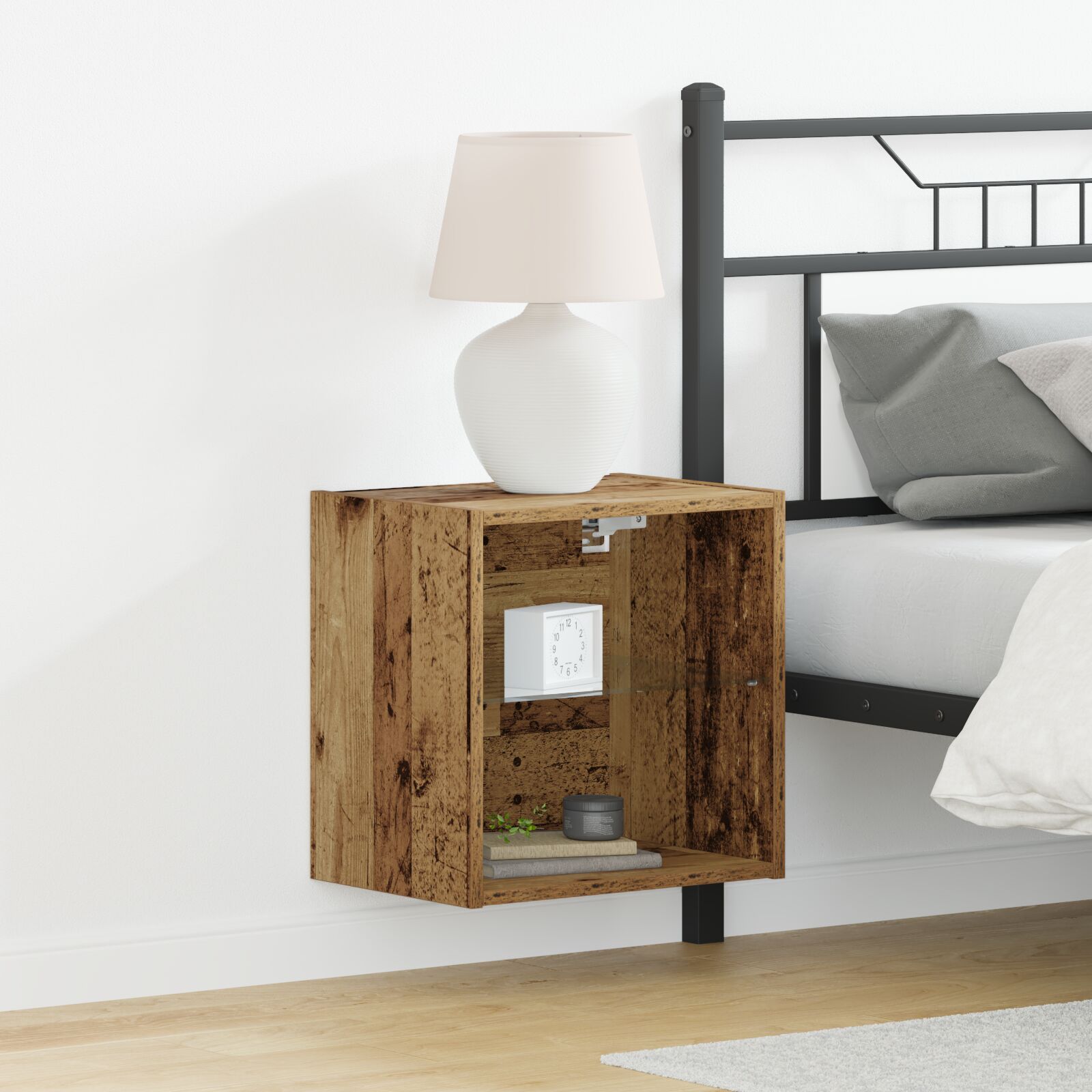 vidaXL Wandregal Alte Holztäfelung 40x28,5x40 cm Ingenieurholz