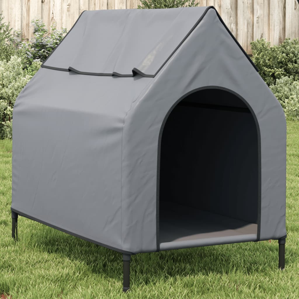 Hundehütte Anthrazit Oxford-Gewebe und Stahl
