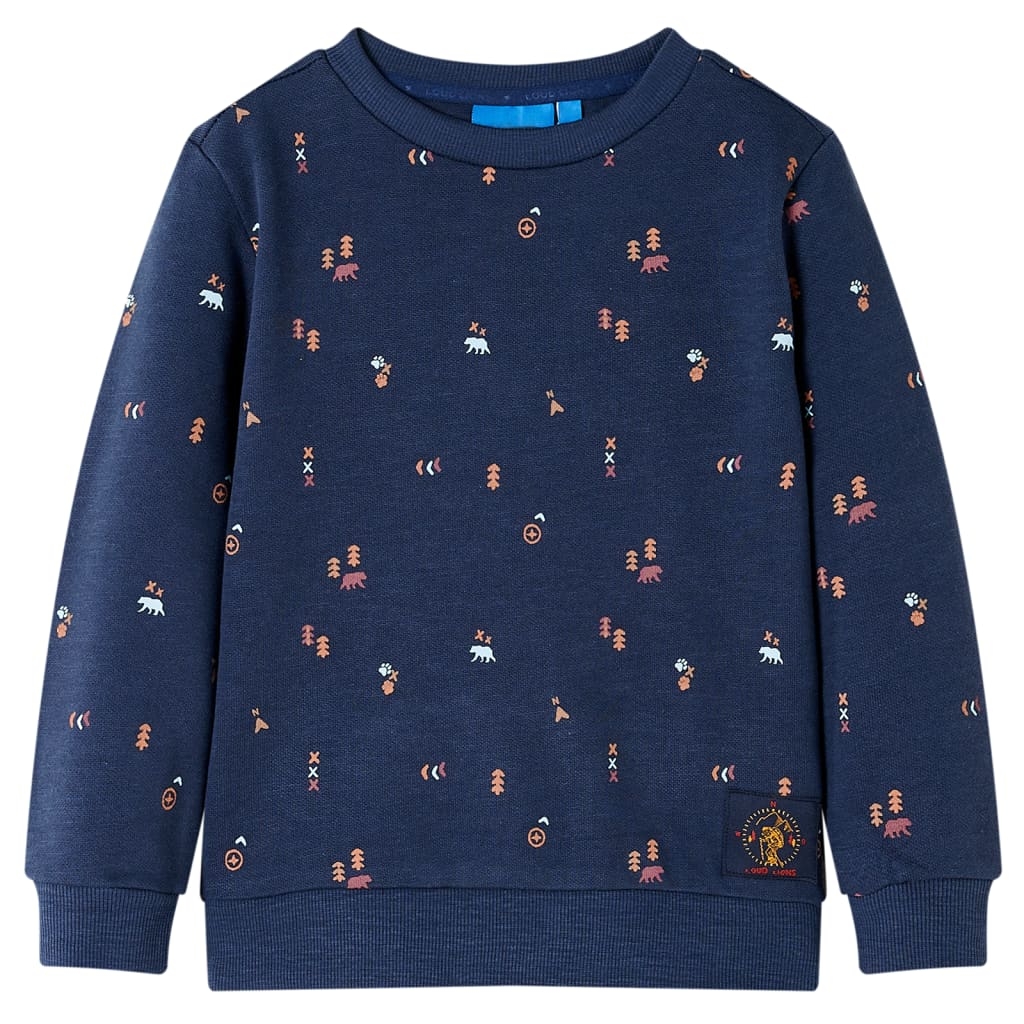Kinder-Sweatshirt Marineblau Melange 104