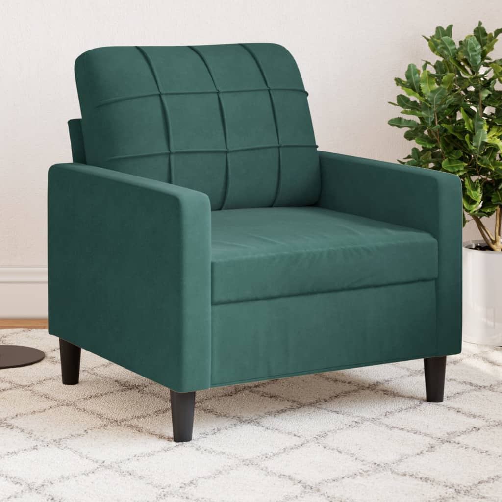 Sessel Dunkelgrün 60 cm Samt Sessel Dunkelgrün 60 cm Samt