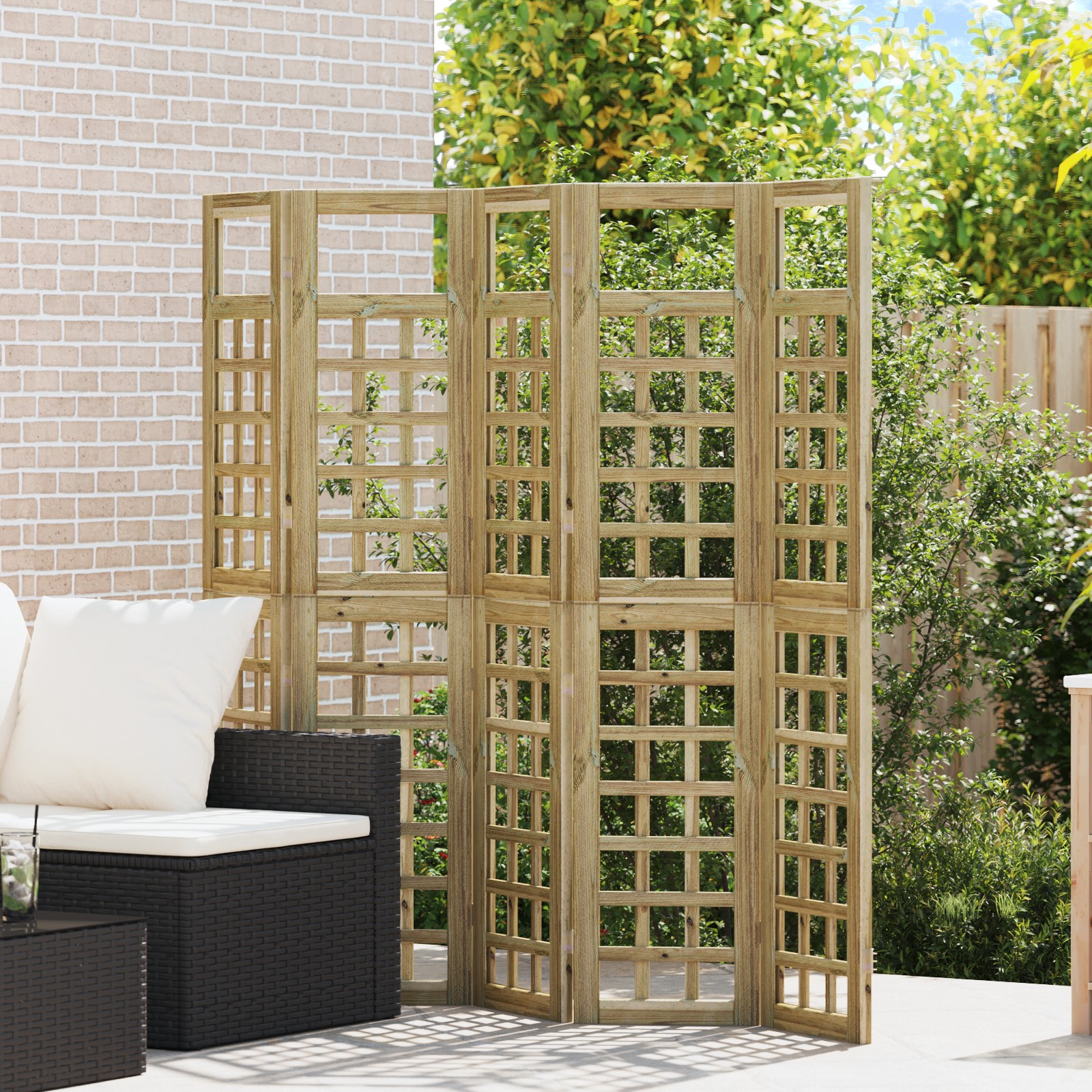 Outdoor Sichtschutz 5 pcs Braun 200 x 180 cm