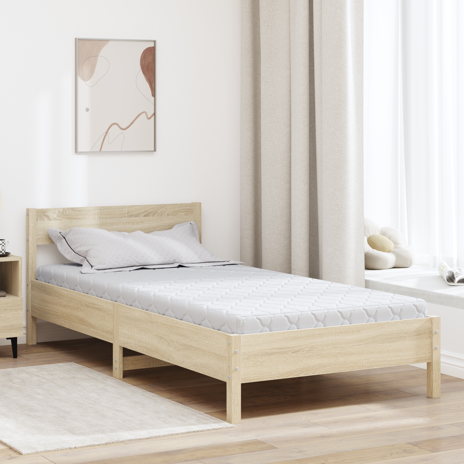 Matratzen Weiß 190 x 90 cm 100% Polyester-Gewebe
