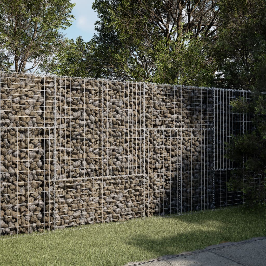 Gabione mit Deckel 200x100x150 cm Verzinktes Eisen Gabione mit Deckel 200x100x150 cm Verzinktes Eisen
