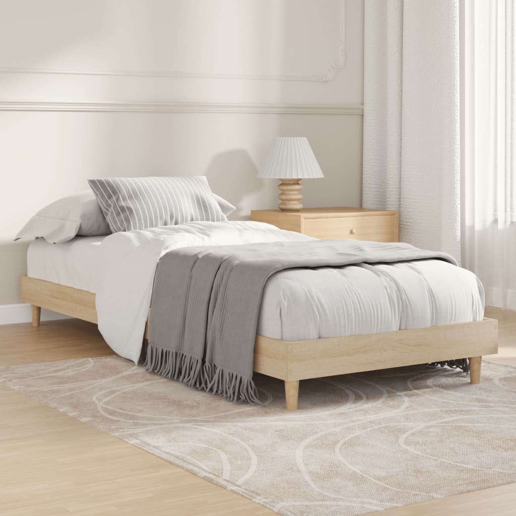 Bettgestell Sonoma-Eiche 75x190 cm Holzwerkstoff