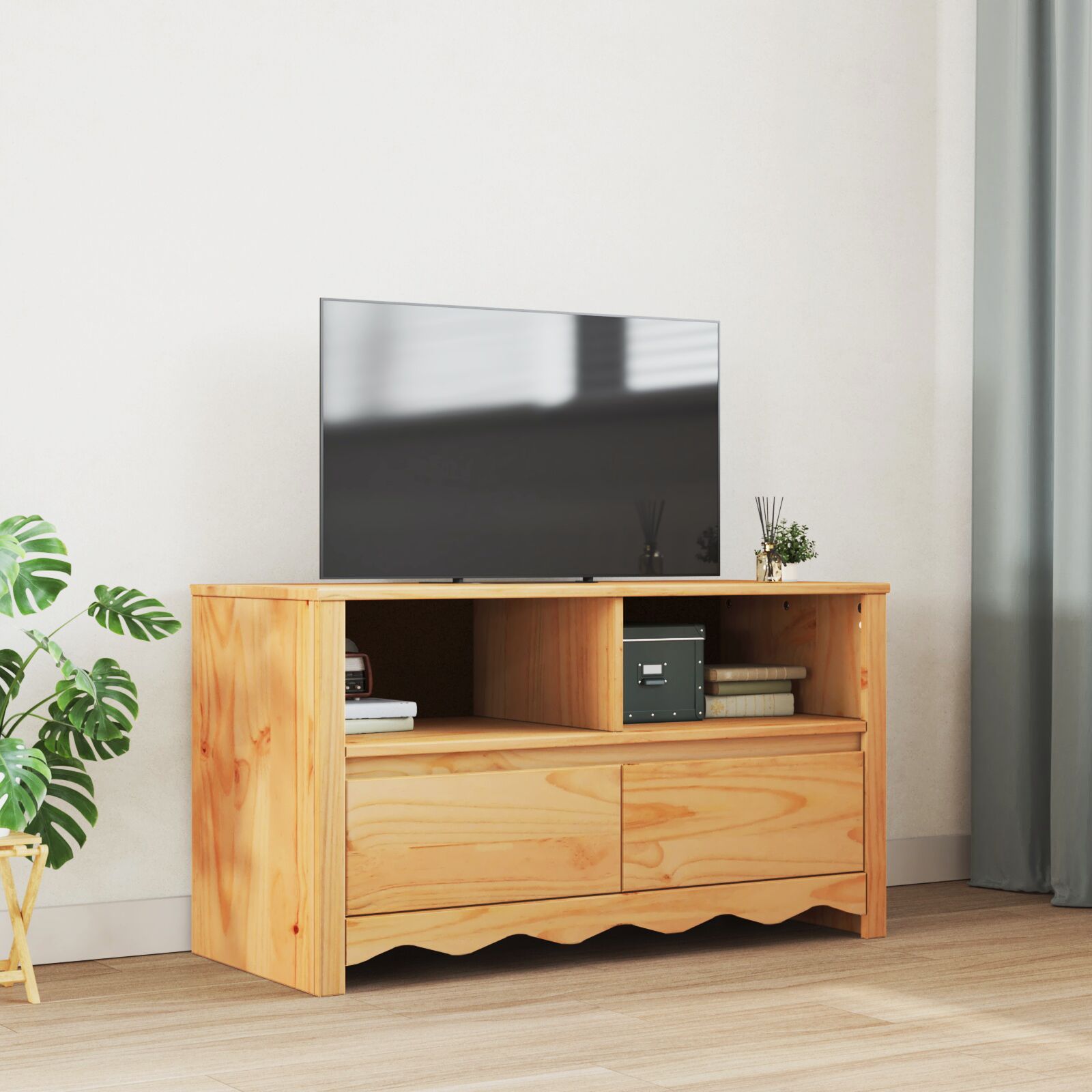 TV-Schrank ""DRAMMEN"" 99x43x55 cm aus massivem Kiefernholz
