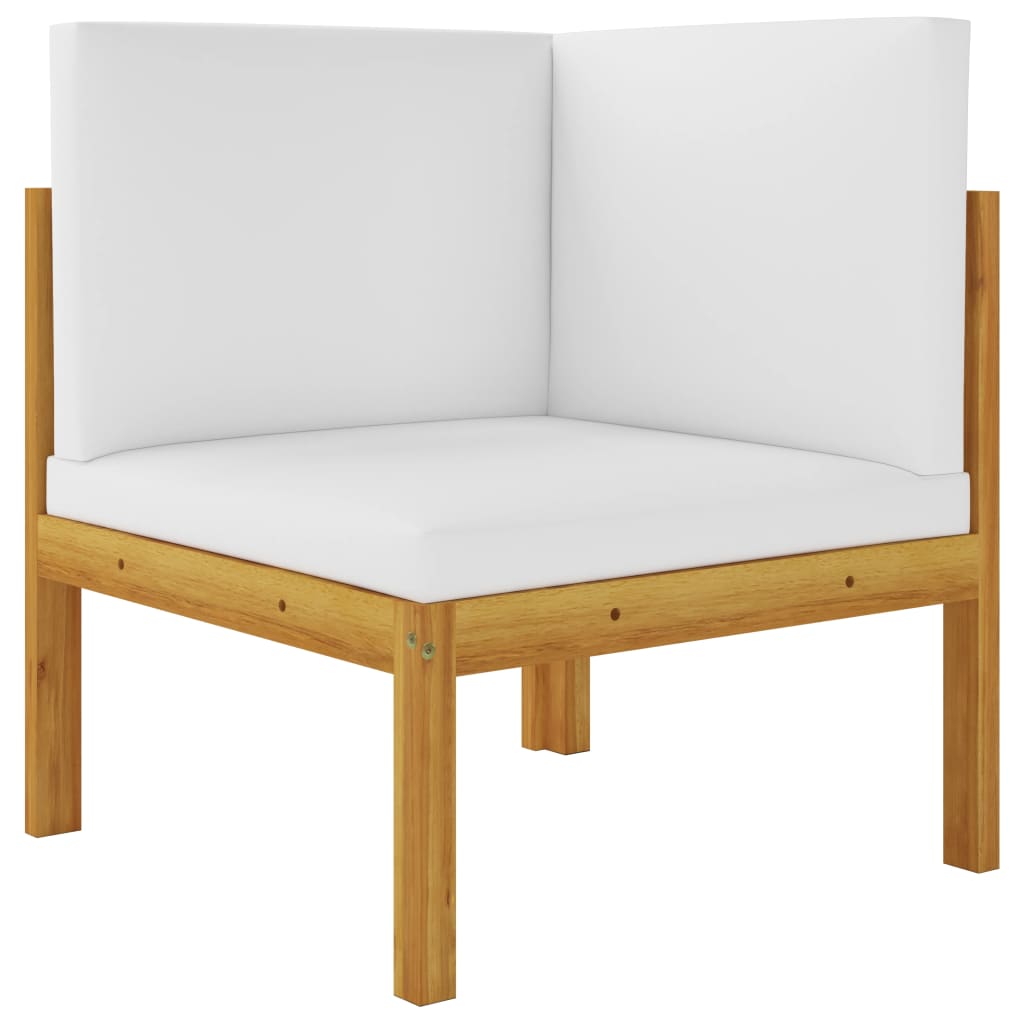 Garten-Ecksofa mit Auflagen Massivholz Akazie Garten-Ecksofa mit Auflagen Massivholz Akazie