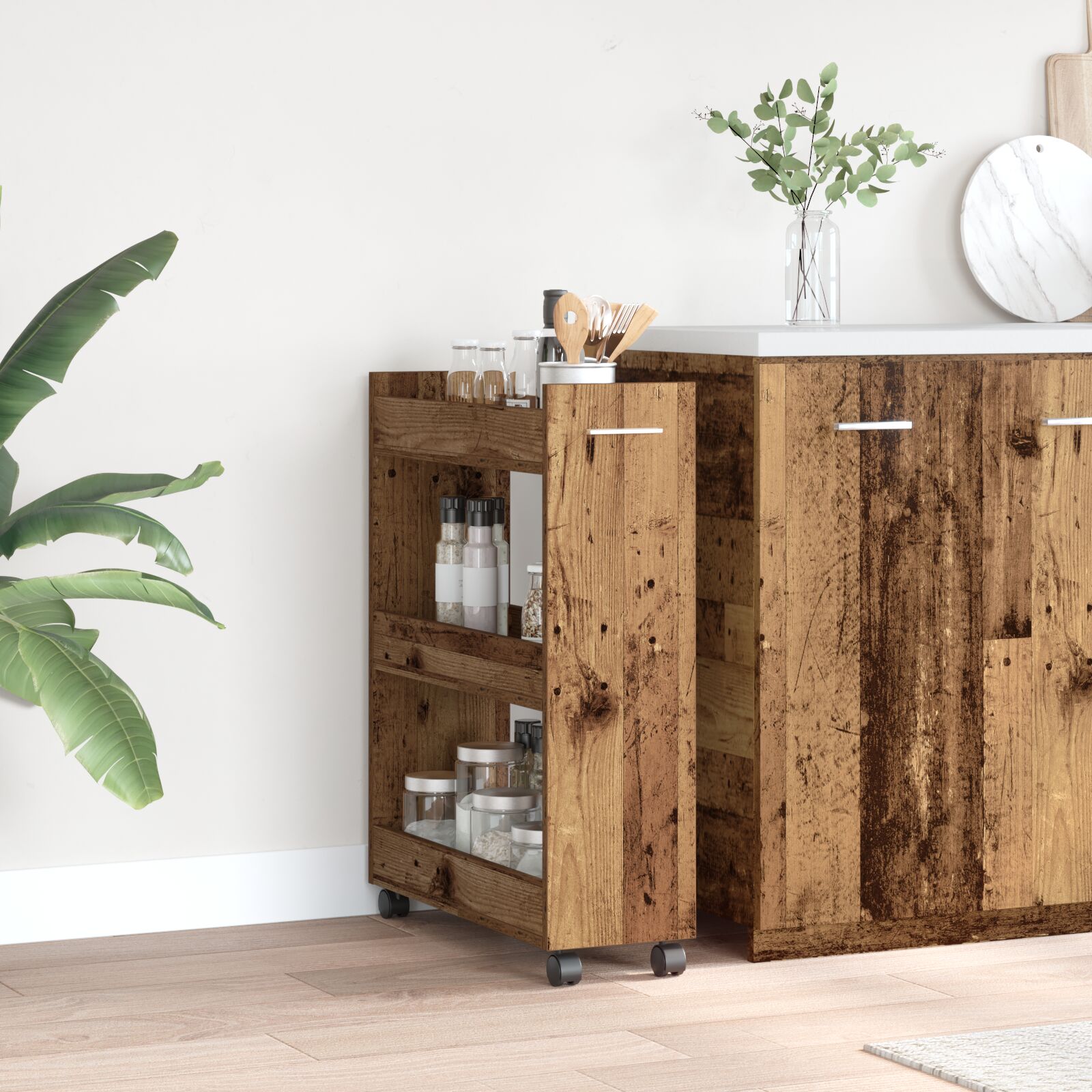 Rollschrank Altholz 60x22x79 cm Holzwerkstoff