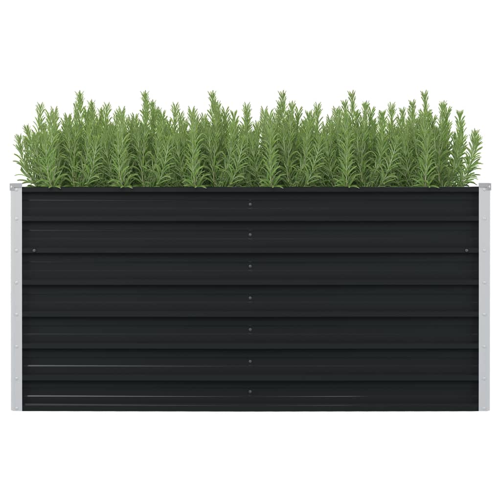Hochbeet Anthrazit 160 x 80 x 77 cm Verzinkter Stahl
