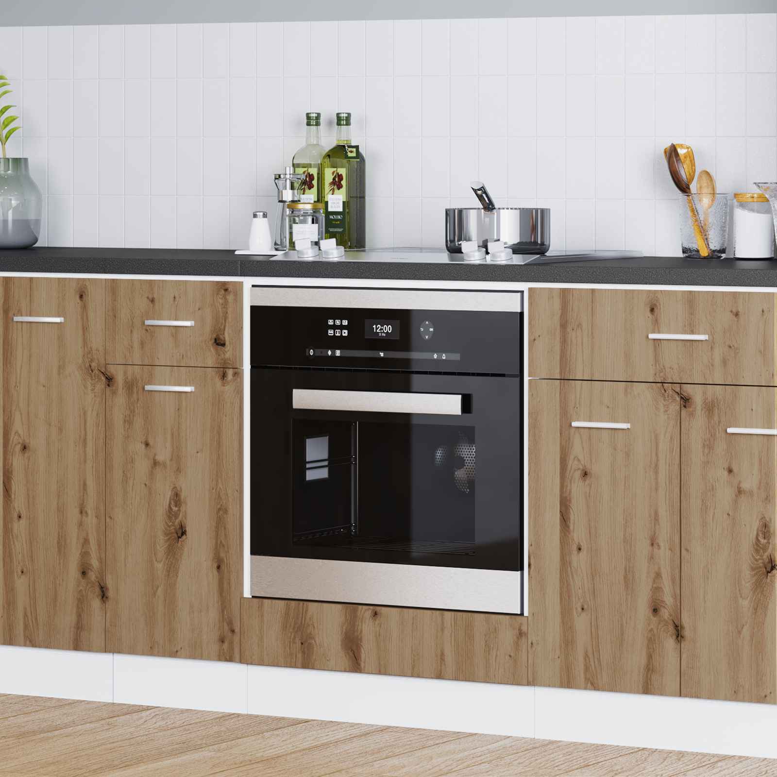 Ofenschrank Artisan Eiche 60x46x81,5 cm Holzwerkstoff