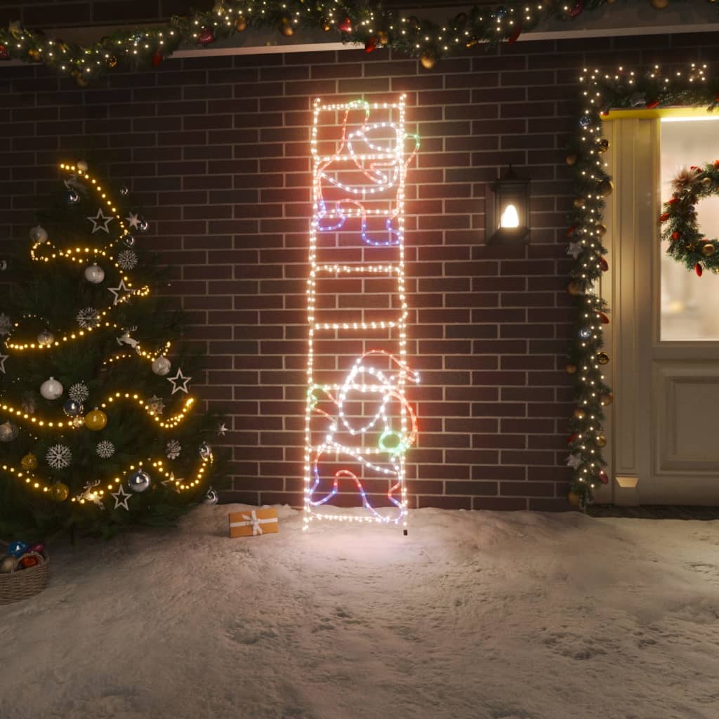 LED-Silhouette Weihnachtsmann auf Leiter 552 LEDs 50x200 cm LED-Silhouette Weihnachtsmann auf Leiter 552 LEDs 50x200 cm