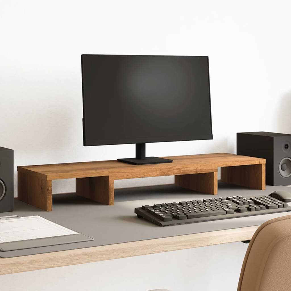 Monitorständer Verstellbar Artisan-Eiche 80x24x10,5 cm Monitorständer Verstellbar Artisan-Eiche 80x24x10,5 cm