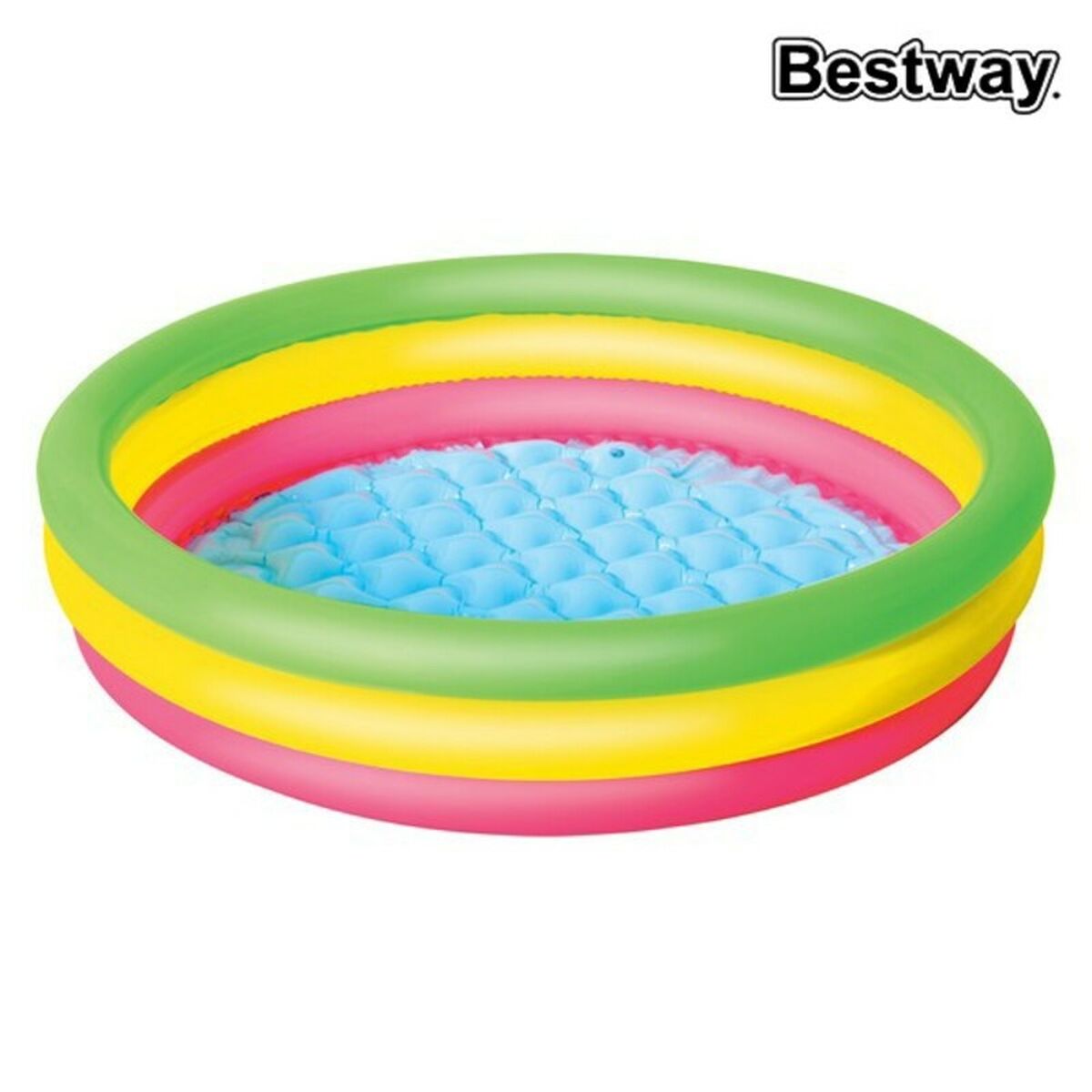 Bestway Aufblasbares Kinderbecken 3 Ringe Gepolsterte Boden 102x25 cm +2 Jahre Garten 51104 Bestway Aufblasbares Kinderbecken 3 Ringe Gepolsterte Boden 102x25 cm +2 Jahre Garten 51104