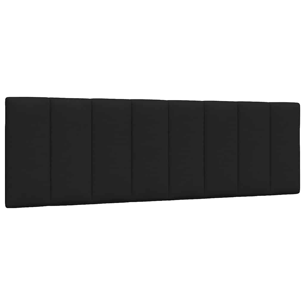 Kopfteil-Kissen "Hanko" Schwarz 160 cm Stoff