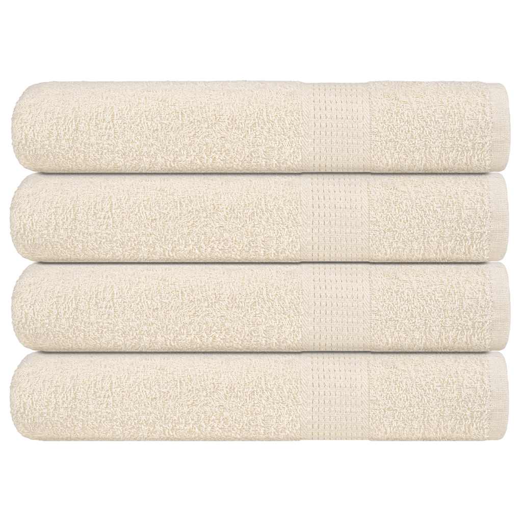 Handtücher 4 Stk. Creme 100x200 cm 360 g/m² 100% Baumwolle
