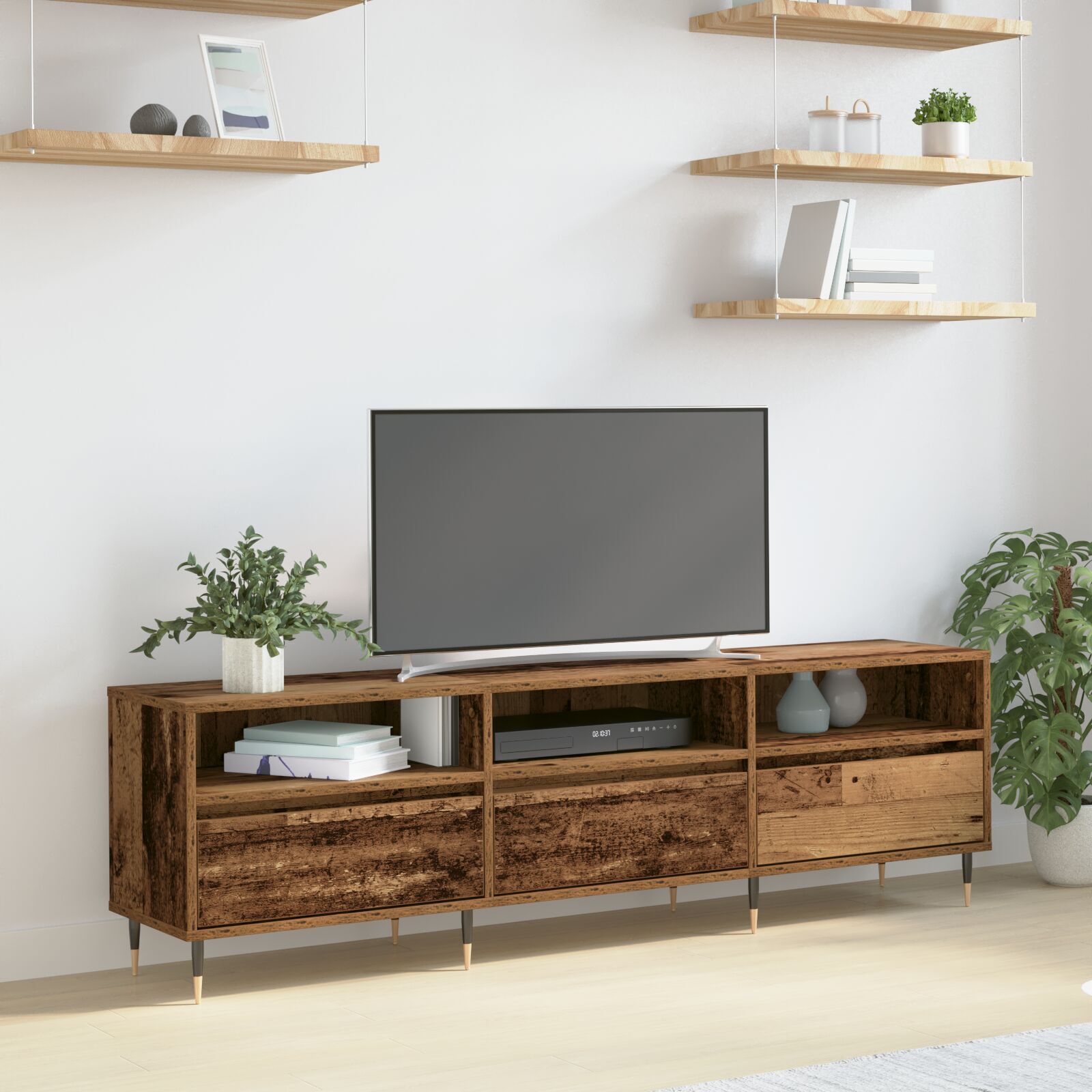 TV-Schrank Altholz 150x30x44,5 cm Holzwerkstoff