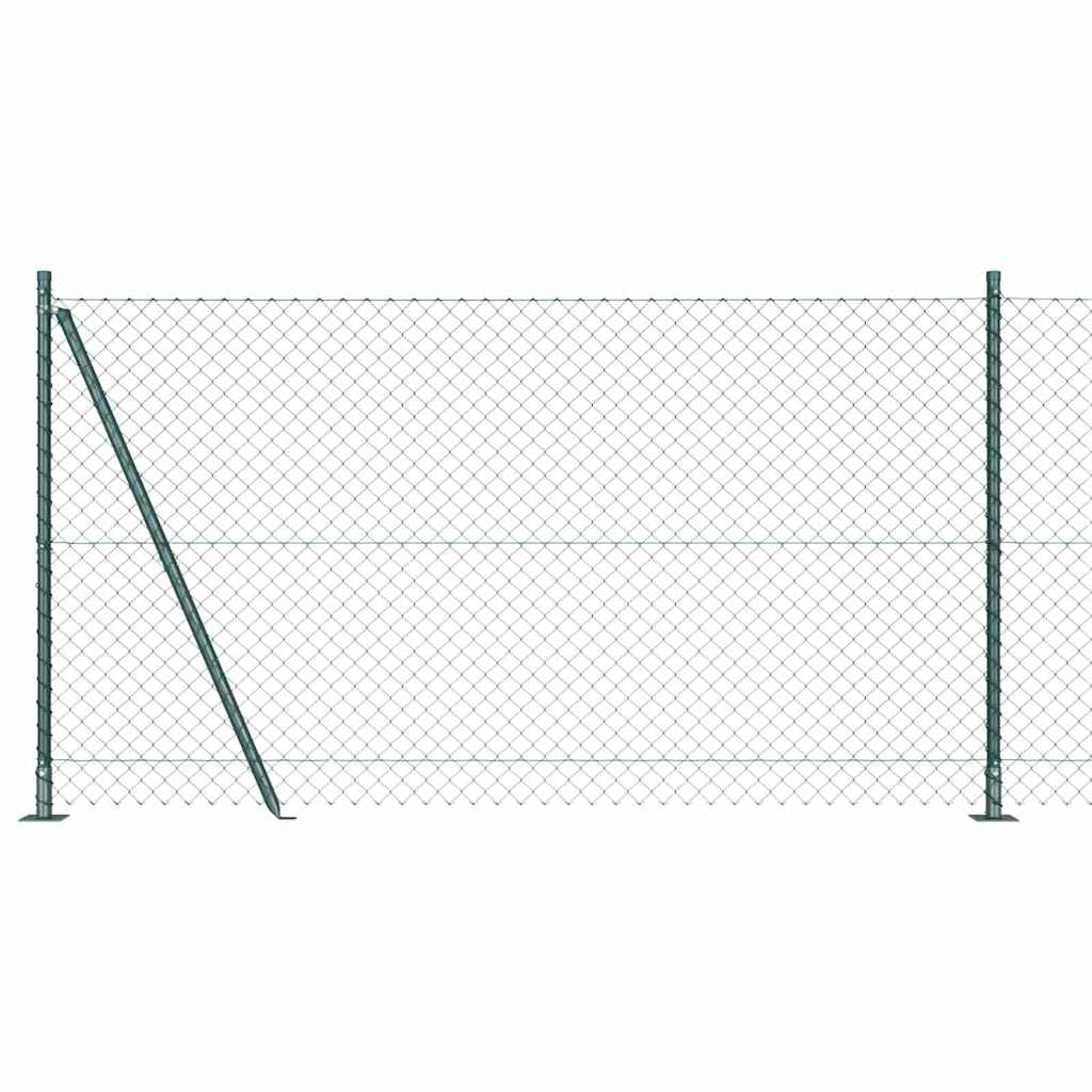 Zaunpfostenset Silber 10 x 1.2 m Verzinkter Stahl