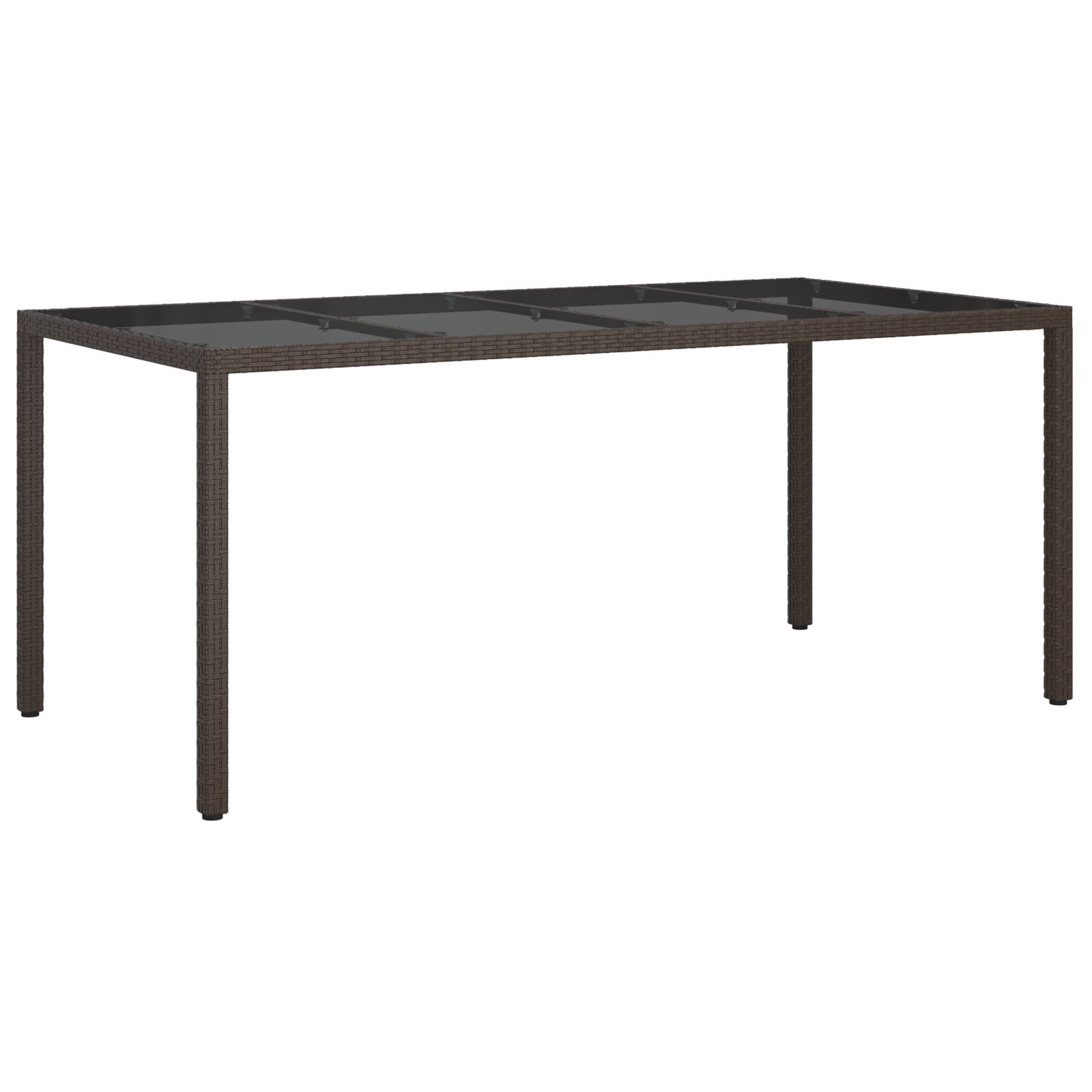 Gartentisch Braun 190x90x75 cm Poly-Rattan
