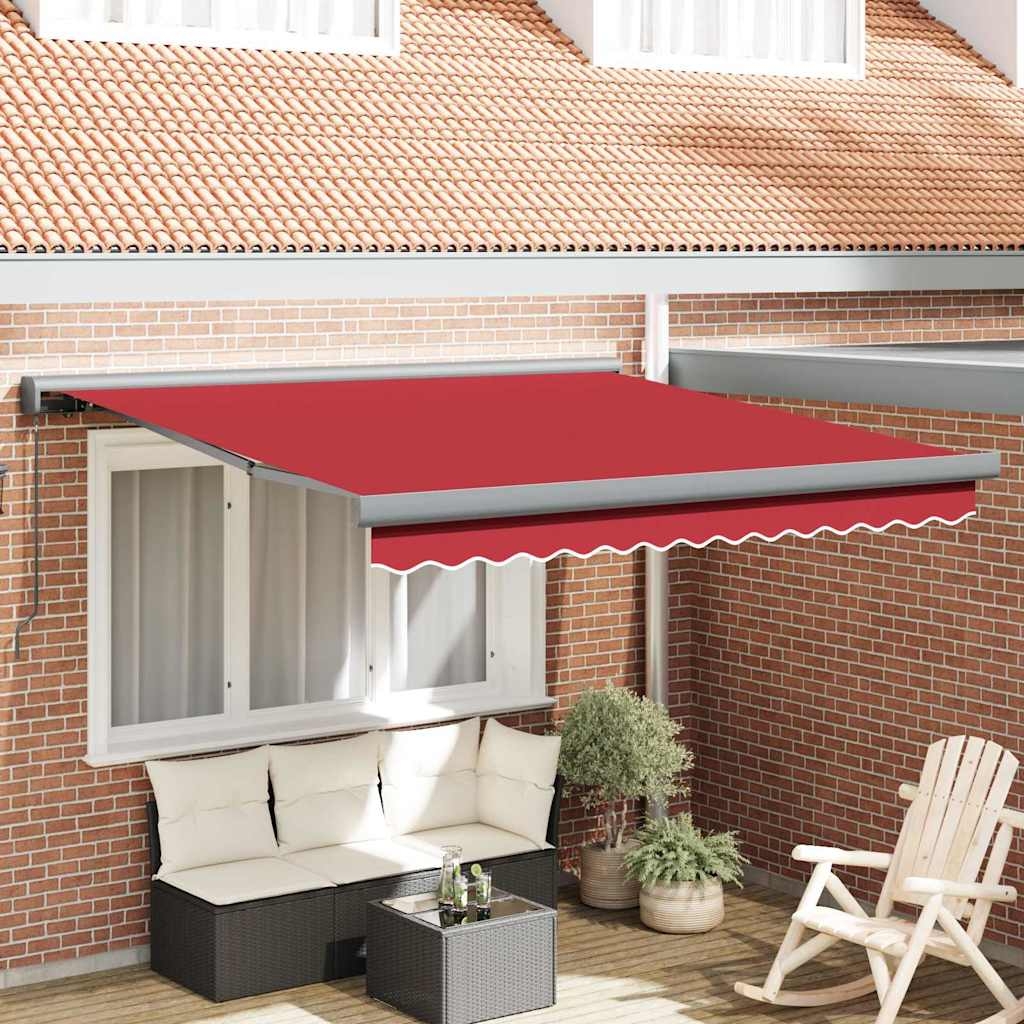 Manuelle Ausfahrbare Markise Rot 300 x 250 cm