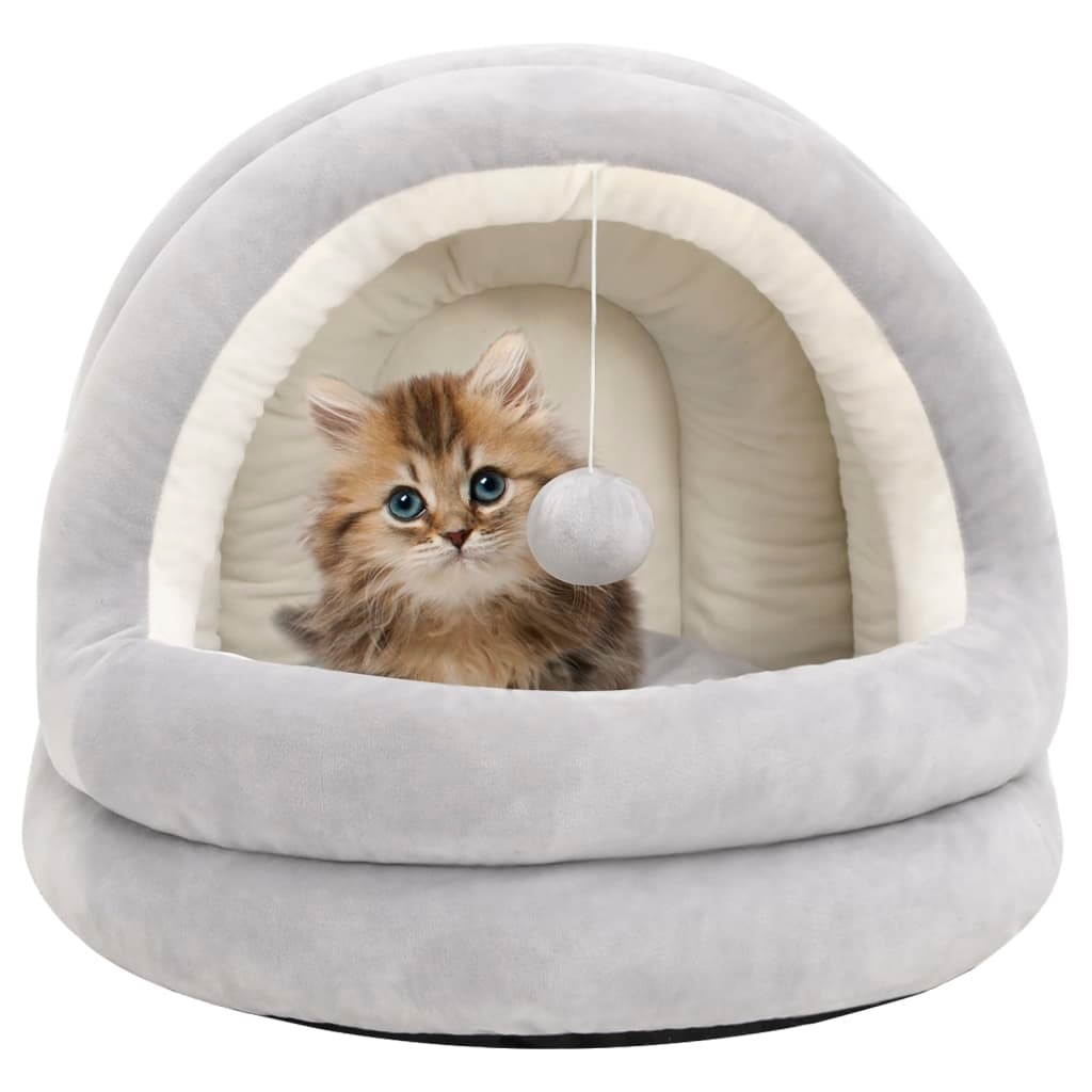 Katzenbett 40x40x35 cm Grau und Creme Katzenbett 40x40x35 cm Grau und Creme