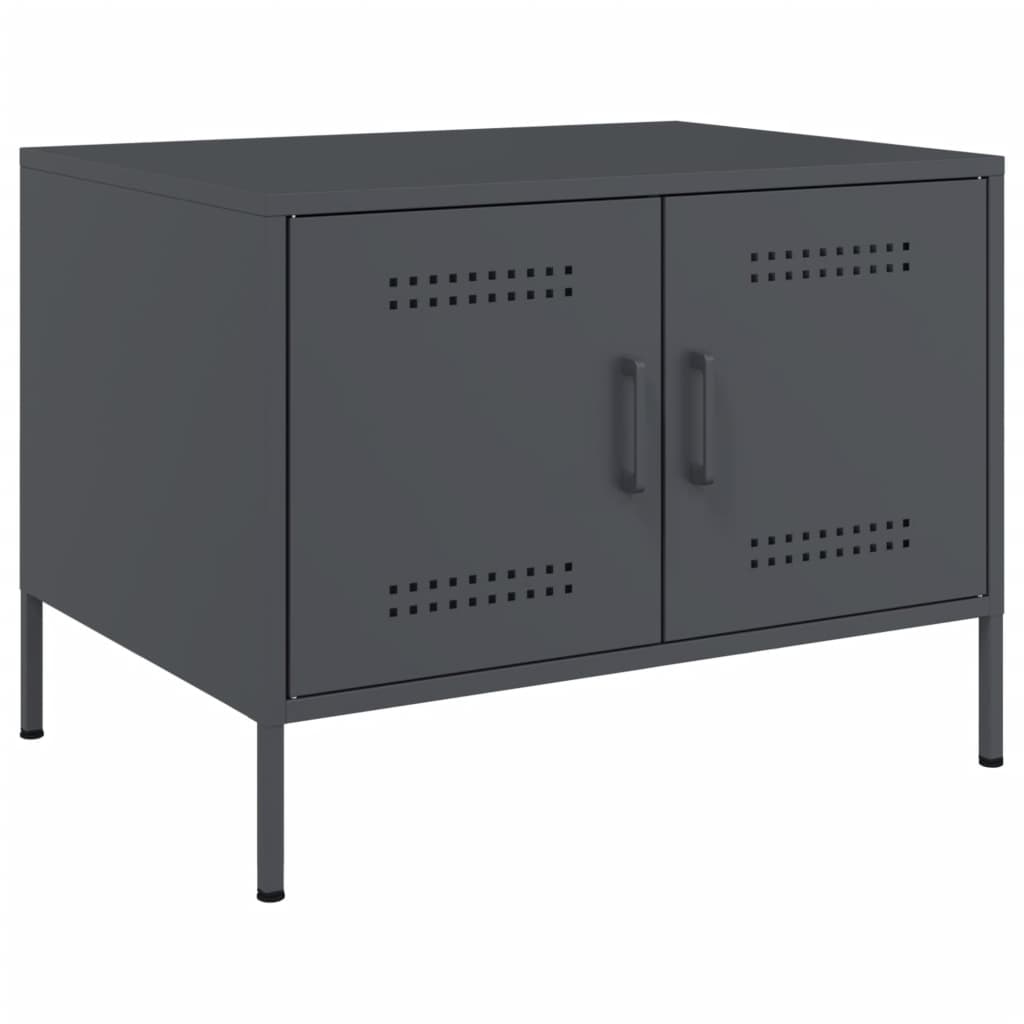 Couchtisch Anthrazit 68x50x50,5 cm Kaltgewalzter Stahl