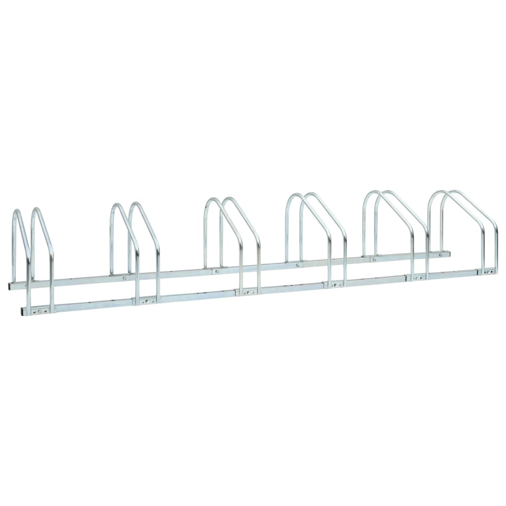 Boden-Fahrradständer für 6 Fahrräder 168 x 33 x 27 cm Stahl