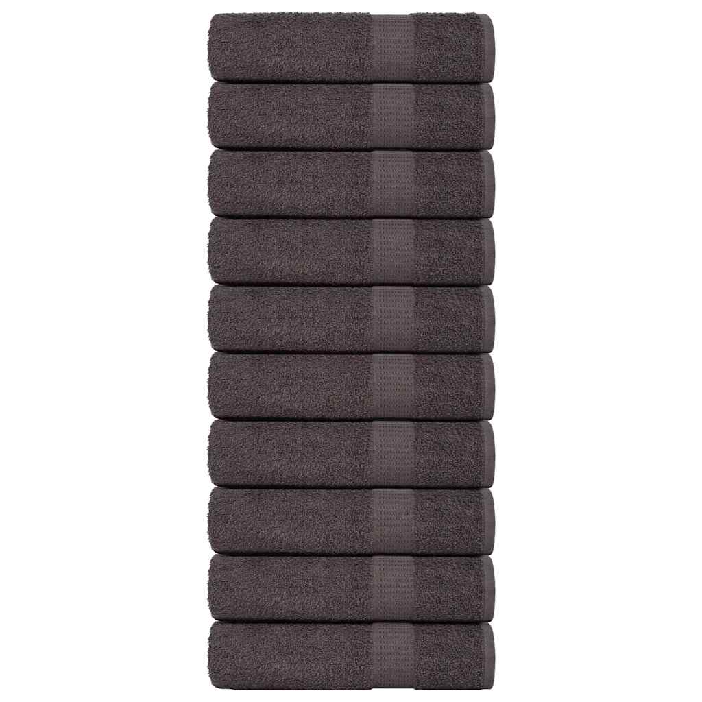 Duschtücher 10 Stk. Anthrazit 70x140 cm 360 g/m² 100% Baumwolle