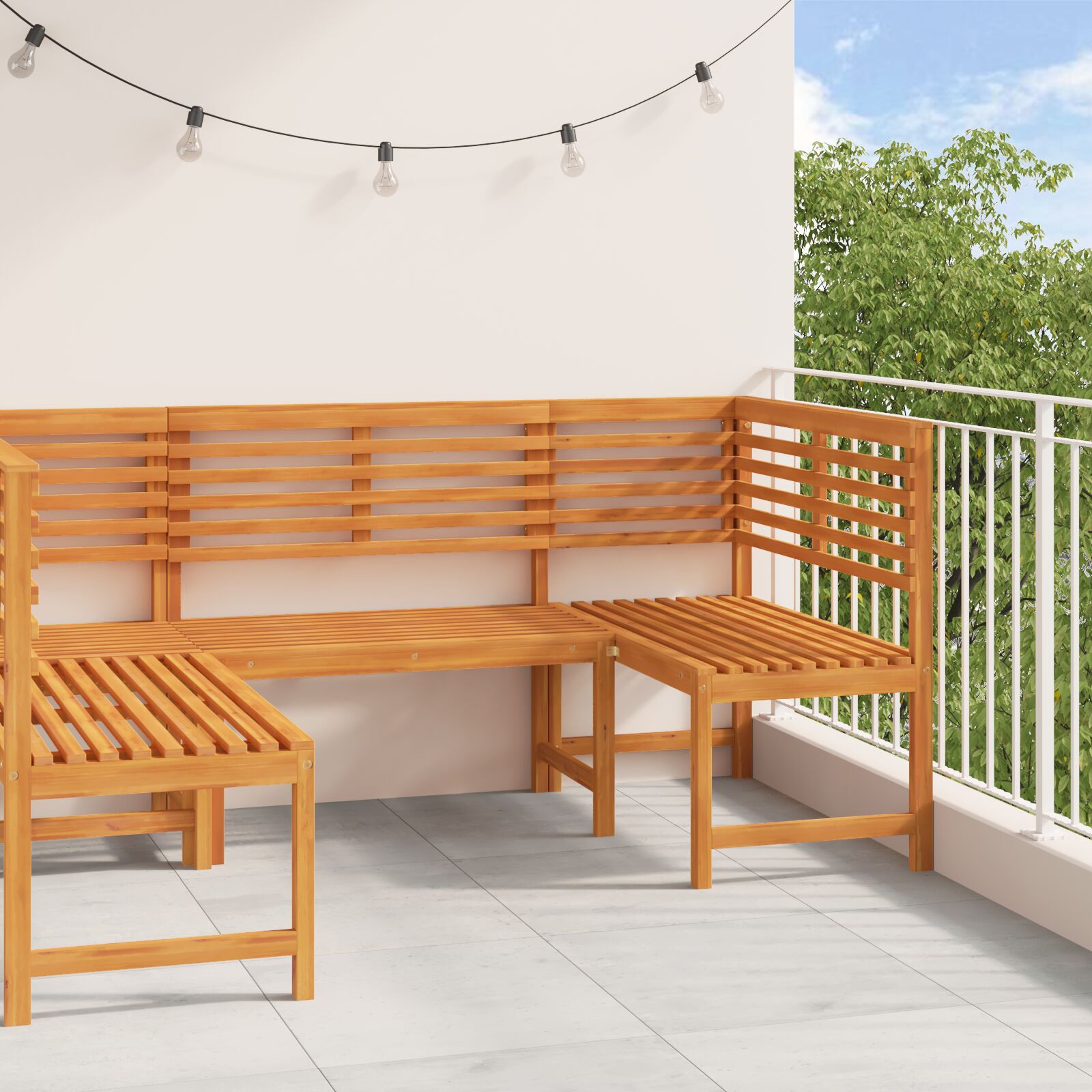vidaXL 3-teiliges Gartenbank-Set aus solidem Akazienholz vidaXL 3-teiliges Gartenbank-Set aus solidem Akazienholz