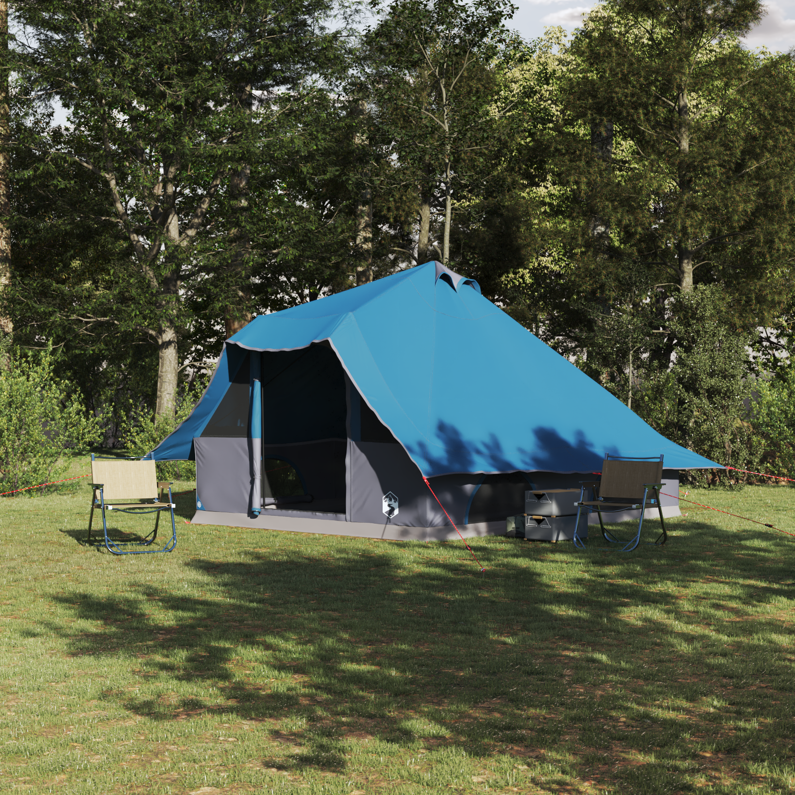 Familienzelt Tipi Blau 8-Personen Wasserfest