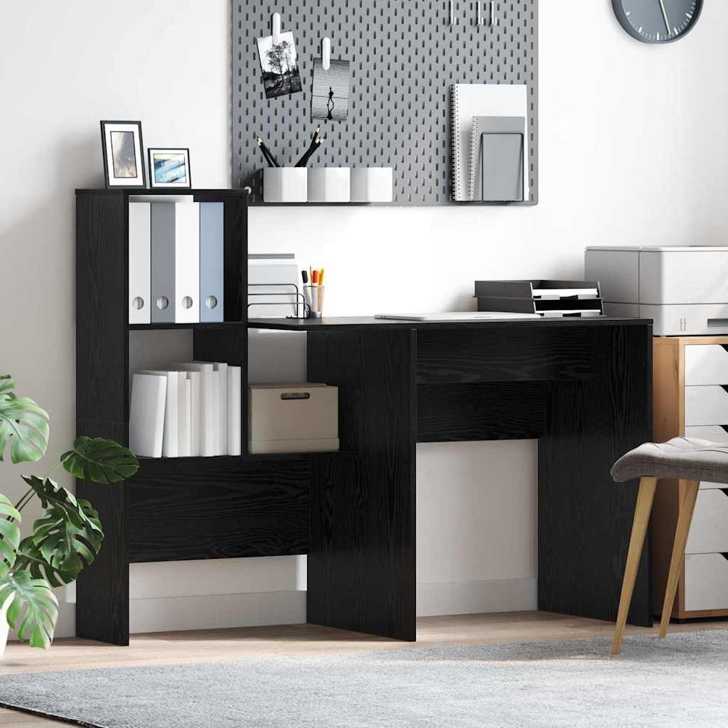 Schreibtisch Schwarze Eiche 131,5 x 50 x 106,5 cm Holzwerkstoff
